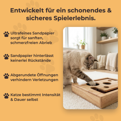 Kratzy™ -  Die Spielbox, die Katzenkrallen beim Spielen sanft stumpft